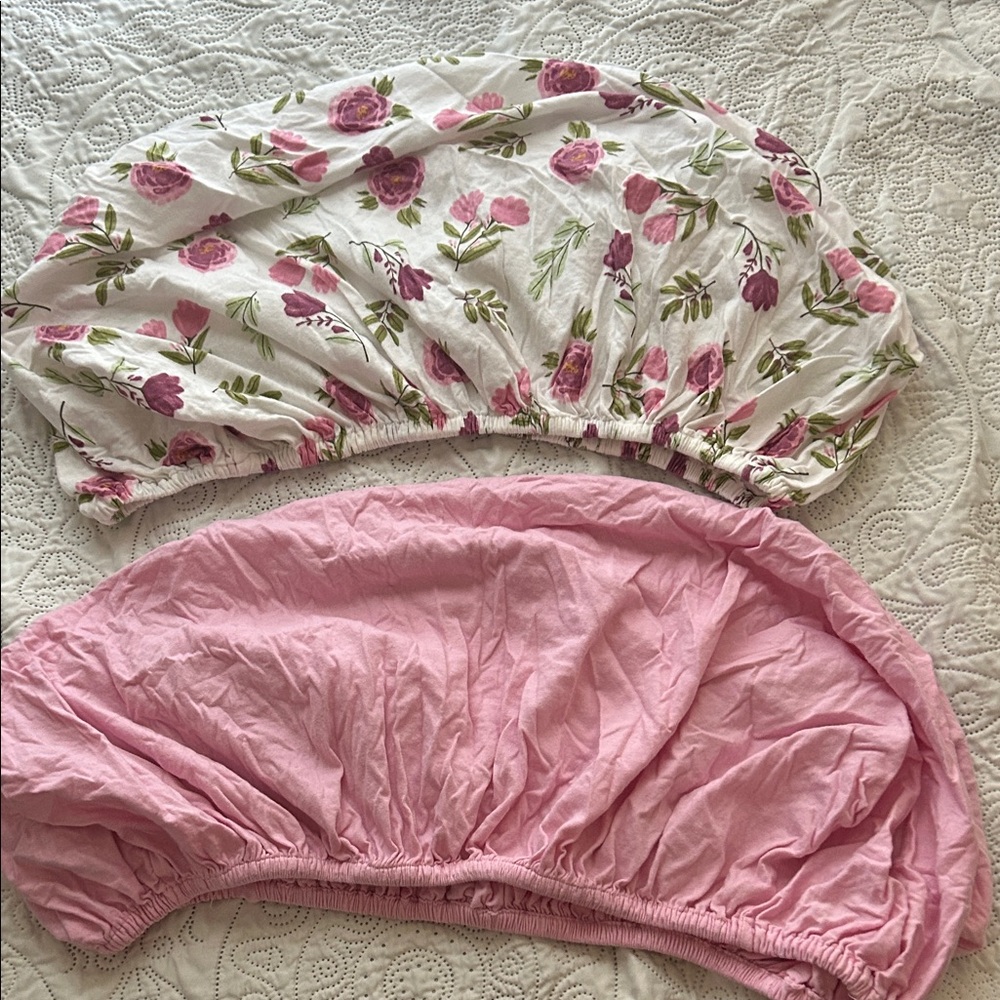 Floral and Pink bassinet Covers